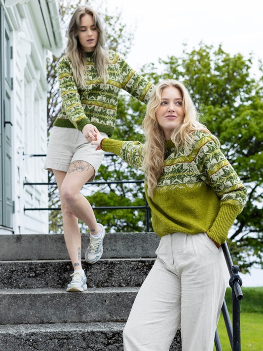 Hjørundfjord sweater LIGHT GREEN SPRING women