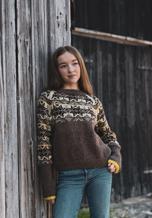 Hjørundfjord sweater LIGHT BROWN AUTUMN women