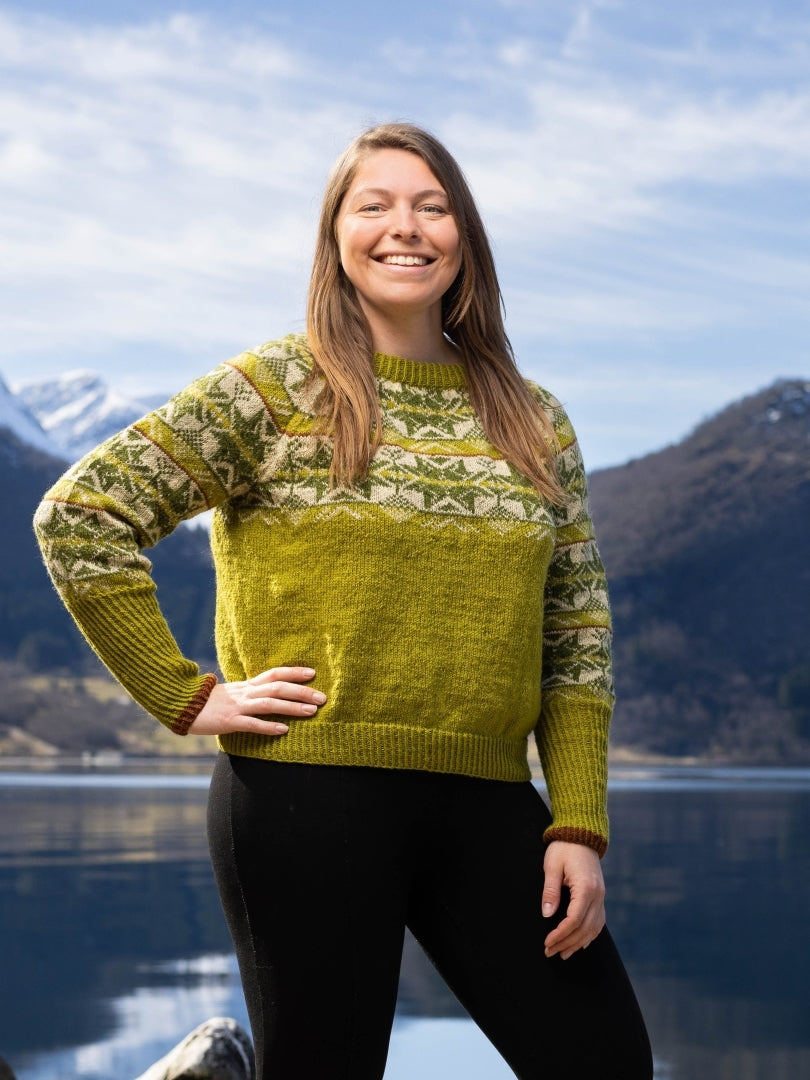 Hjørundfjordgenser LYS GRØN VÅR dame