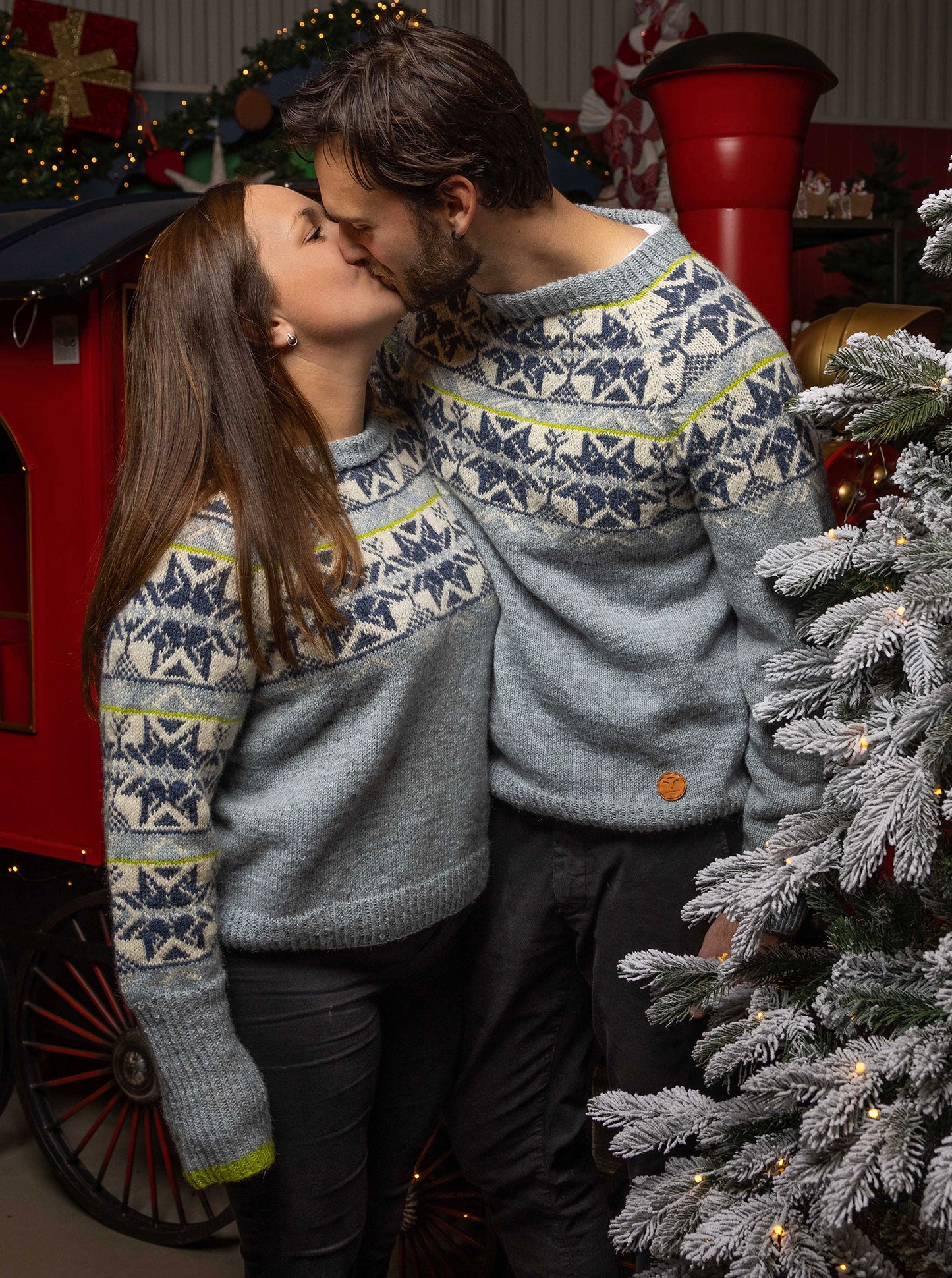 Hjørundfjord Sweater Light Blue Winter Men/Unisex